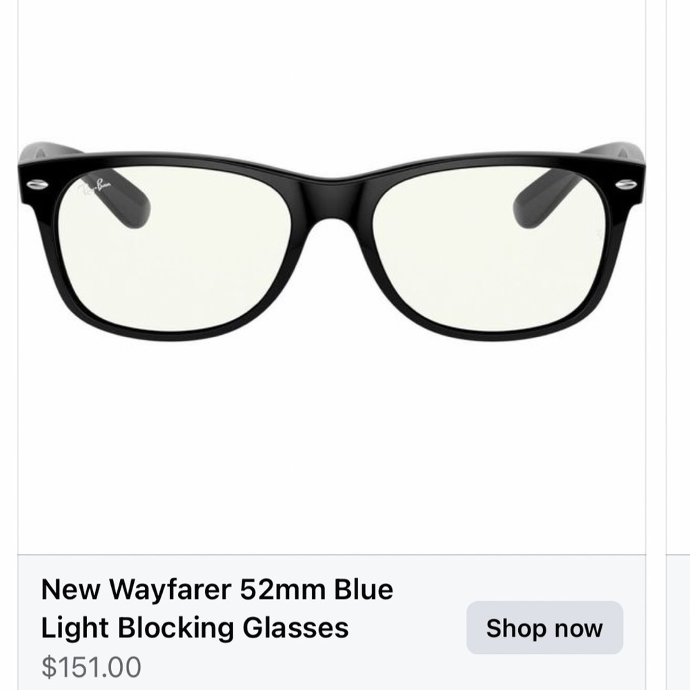 RAY BAN BLUE LIGHT GLASSES